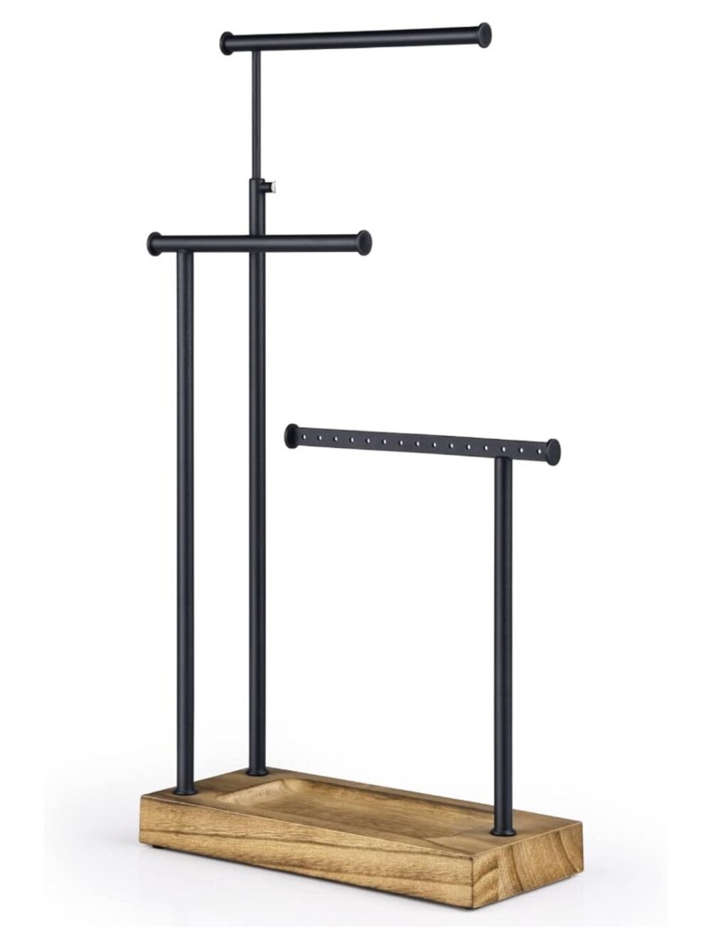 SRIWATANA Carbonized Black Jewelry Organizer Stand Tall Necklace Holder